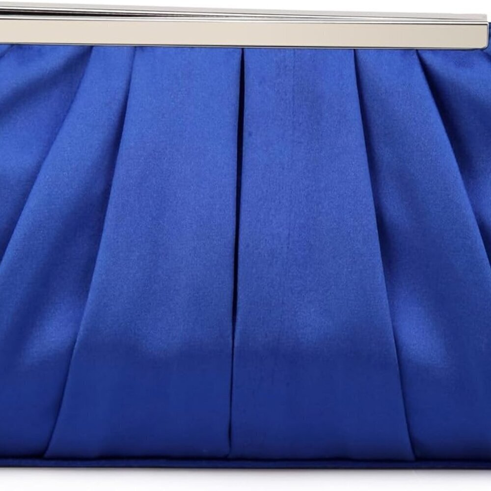 Elegant Satin Evening Clutch with Chain Wedding Prom Party Purse